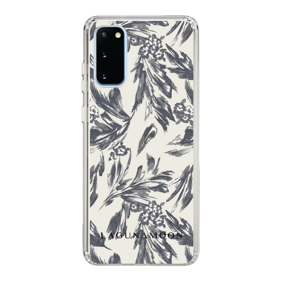 Slim Protection Case［ LAGUNAMOON - BotanicalJacquard - White×Black ］