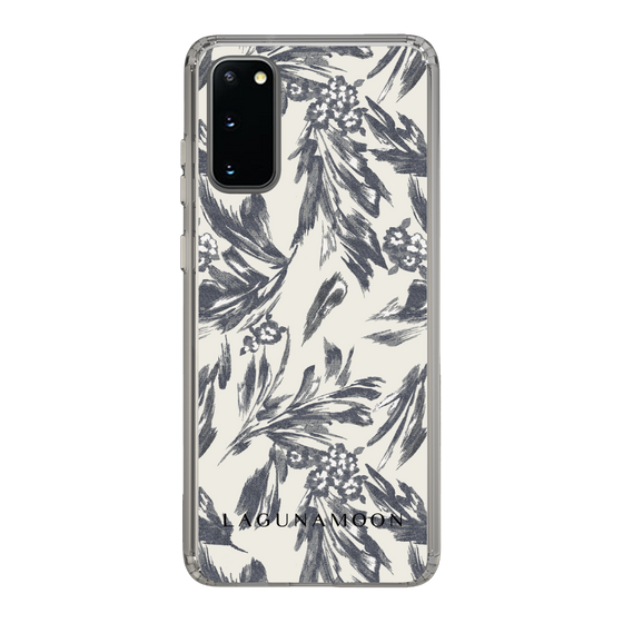 Slim Protection Case［ LAGUNAMOON - BotanicalJacquard - White×Black ］