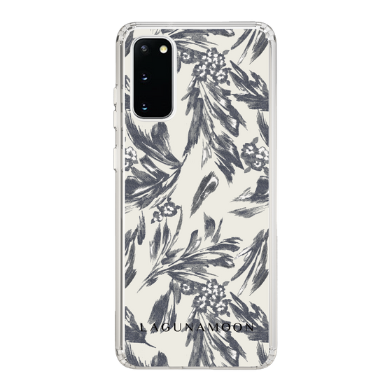 Slim Protection Case［ LAGUNAMOON - BotanicalJacquard - White×Black ］