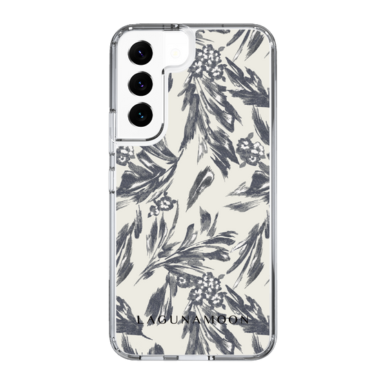Slim Protection Case［ LAGUNAMOON - BotanicalJacquard - White×Black ］