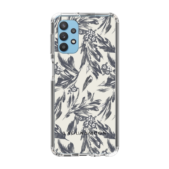 Slim Protection Case［ LAGUNAMOON - BotanicalJacquard - White×Black ］