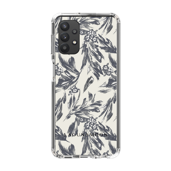 Slim Protection Case［ LAGUNAMOON - BotanicalJacquard - White×Black ］