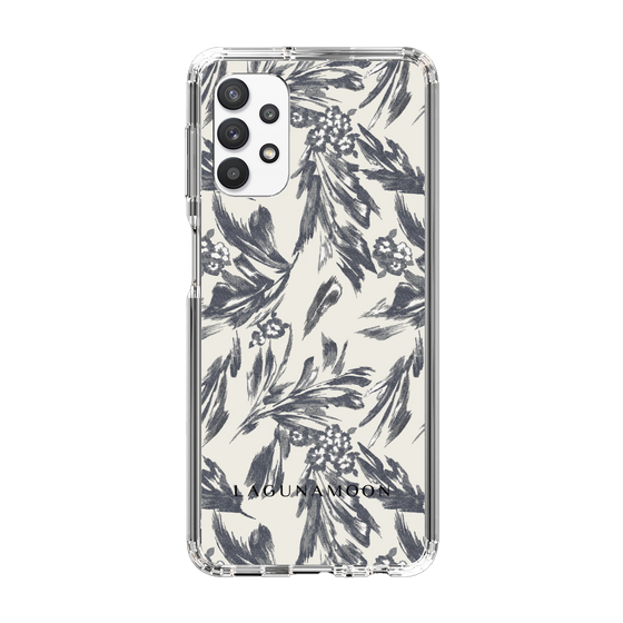 Slim Protection Case［ LAGUNAMOON - BotanicalJacquard - White×Black ］