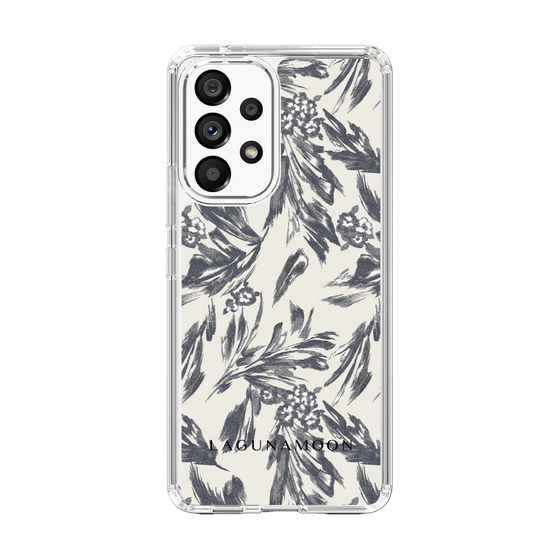 Slim Protection Case［ LAGUNAMOON - BotanicalJacquard - White×Black ］