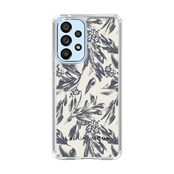 Slim Protection Case［ LAGUNAMOON - BotanicalJacquard - White×Black ］