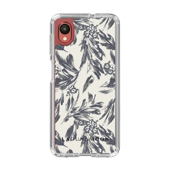 Slim Protection Case［ LAGUNAMOON - BotanicalJacquard - White×Black ］