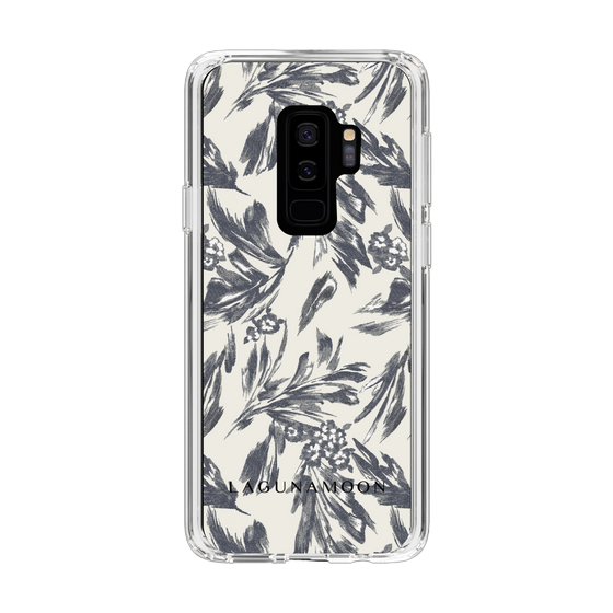 Slim Protection Case［ LAGUNAMOON - BotanicalJacquard - White×Black ］