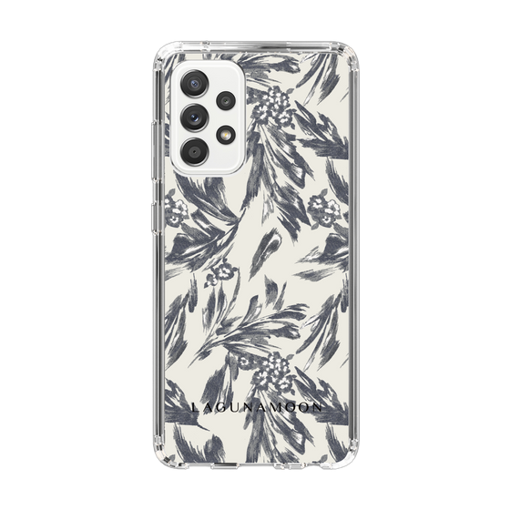 Slim Protection Case［ LAGUNAMOON - BotanicalJacquard - White×Black ］