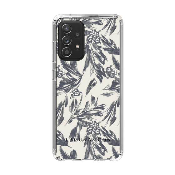 Slim Protection Case［ LAGUNAMOON - BotanicalJacquard - White×Black ］
