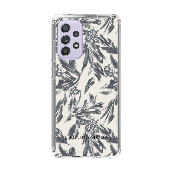 Slim Protection Case［ LAGUNAMOON - BotanicalJacquard - White×Black ］