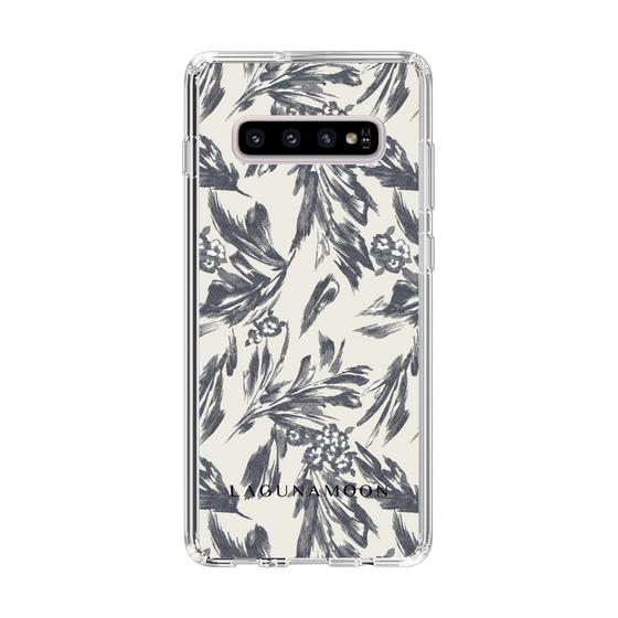 Slim Protection Case［ LAGUNAMOON - BotanicalJacquard - White×Black ］
