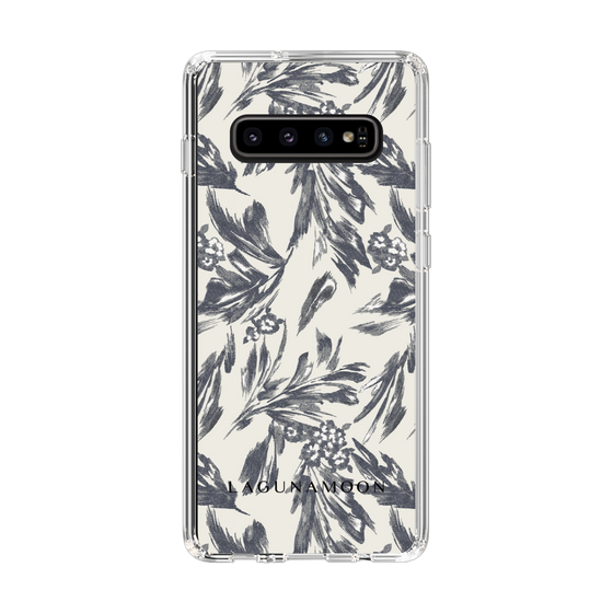 Slim Protection Case［ LAGUNAMOON - BotanicalJacquard - White×Black ］