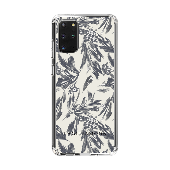 Slim Protection Case［ LAGUNAMOON - BotanicalJacquard - White×Black ］