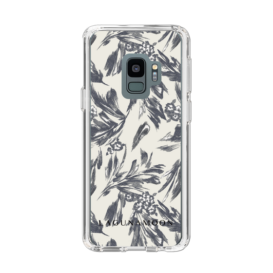 Slim Protection Case［ LAGUNAMOON - BotanicalJacquard - White×Black ］