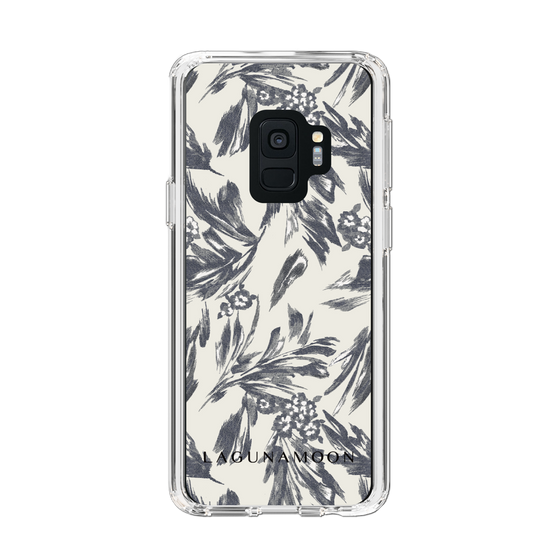 Slim Protection Case［ LAGUNAMOON - BotanicalJacquard - White×Black ］