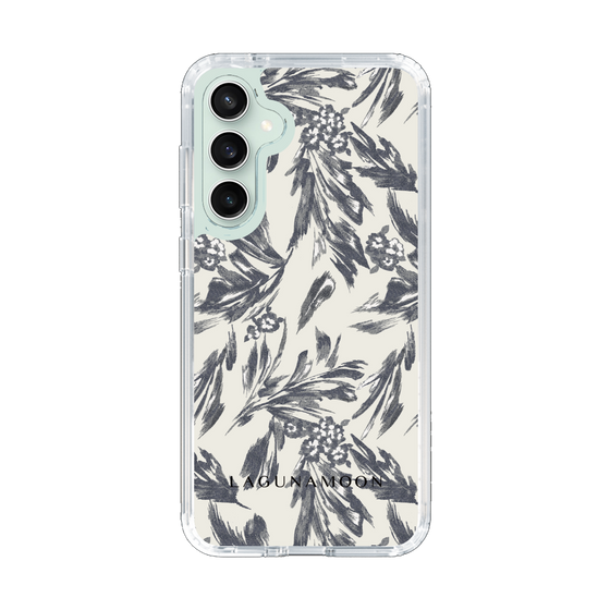 Slim Protection Case［ LAGUNAMOON - BotanicalJacquard - White×Black ］