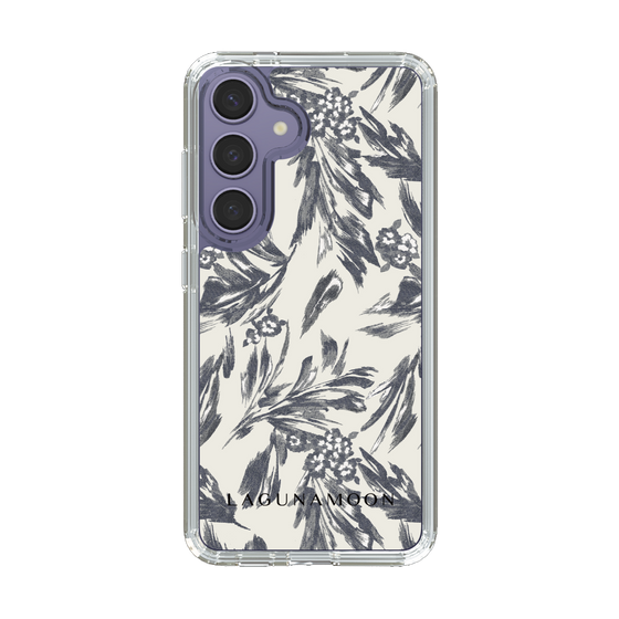 Slim Protection Case［ LAGUNAMOON - BotanicalJacquard - White×Black ］