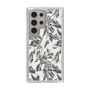 Slim Protection Case［ LAGUNAMOON - BotanicalJacquard - White×Black ］