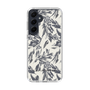 Slim Protection Case［ LAGUNAMOON - BotanicalJacquard - White×Black ］