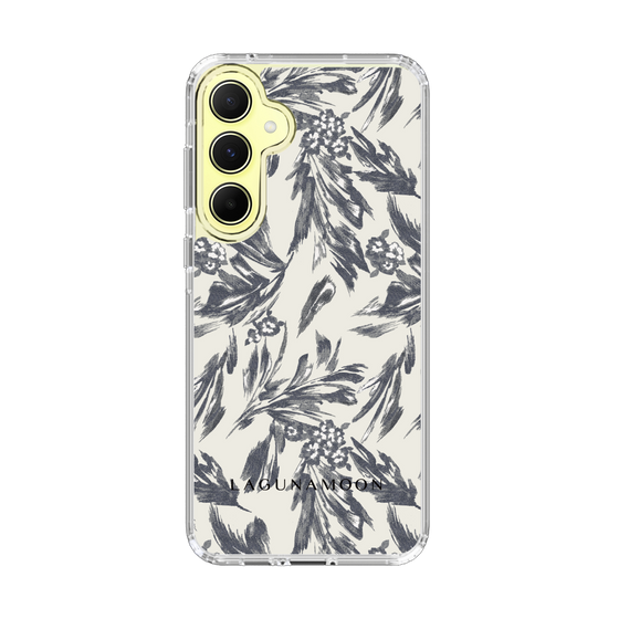 Slim Protection Case［ LAGUNAMOON - BotanicalJacquard - White×Black ］