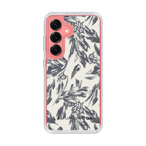 Slim Protection Case［ LAGUNAMOON - BotanicalJacquard - White×Black ］