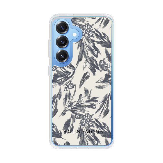 Slim Protection Case［ LAGUNAMOON - BotanicalJacquard - White×Black ］