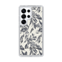 Slim Protection Case［ LAGUNAMOON - BotanicalJacquard - White×Black ］