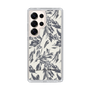 Slim Protection Case［ LAGUNAMOON - BotanicalJacquard - White×Black ］