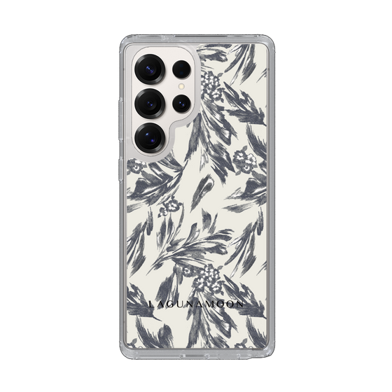 Slim Protection Case［ LAGUNAMOON - BotanicalJacquard - White×Black ］