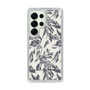 Slim Protection Case［ LAGUNAMOON - BotanicalJacquard - White×Black ］
