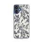 Slim Protection Case［ LAGUNAMOON - BotanicalJacquard - White×Black ］