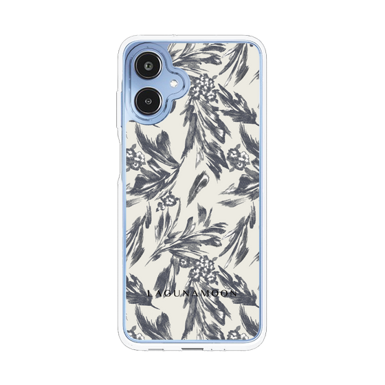 Slim Protection Case［ LAGUNAMOON - BotanicalJacquard - White×Black ］