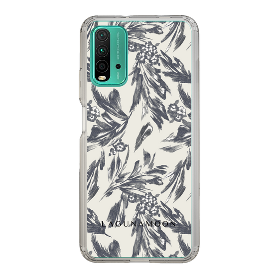 Slim Protection Case［ LAGUNAMOON - BotanicalJacquard - White×Black ］