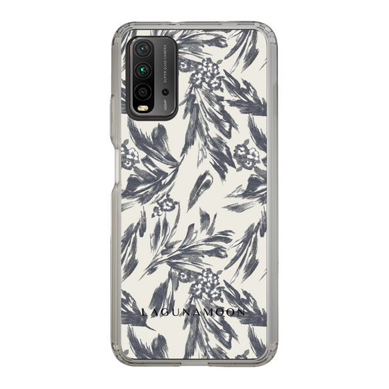 Slim Protection Case［ LAGUNAMOON - BotanicalJacquard - White×Black ］