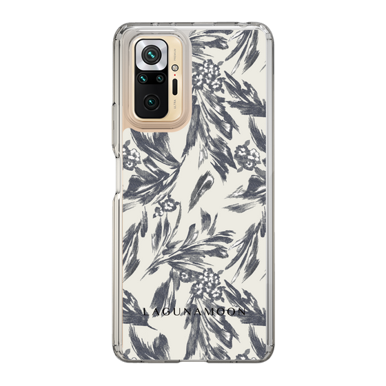 Slim Protection Case［ LAGUNAMOON - BotanicalJacquard - White×Black ］