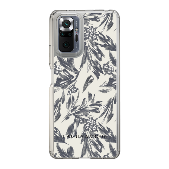 Slim Protection Case［ LAGUNAMOON - BotanicalJacquard - White×Black ］