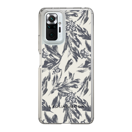 Slim Protection Case［ LAGUNAMOON - BotanicalJacquard - White×Black ］