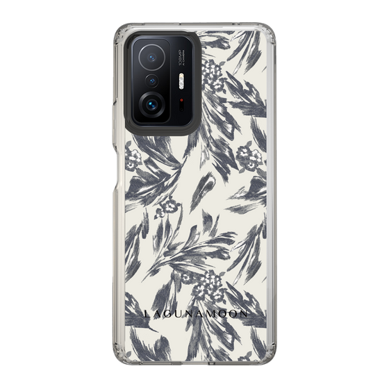 Slim Protection Case［ LAGUNAMOON - BotanicalJacquard - White×Black ］