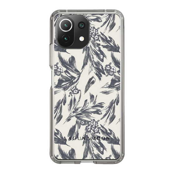 Slim Protection Case［ LAGUNAMOON - BotanicalJacquard - White×Black ］
