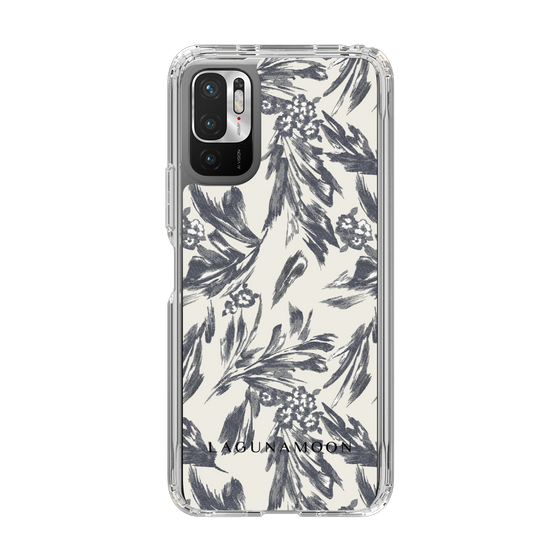 Slim Protection Case［ LAGUNAMOON - BotanicalJacquard - White×Black ］