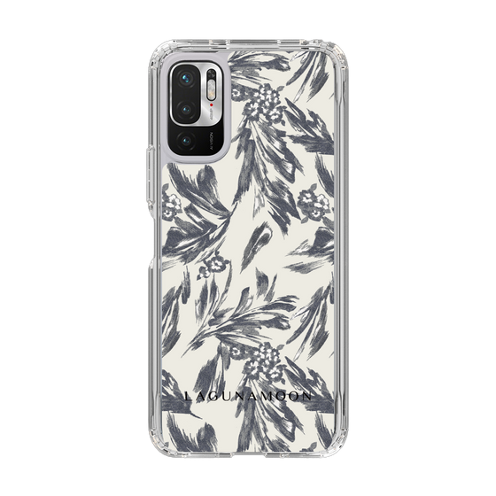 Slim Protection Case［ LAGUNAMOON - BotanicalJacquard - White×Black ］