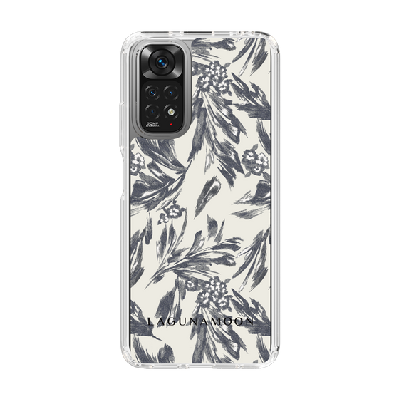 Slim Protection Case［ LAGUNAMOON - BotanicalJacquard - White×Black ］