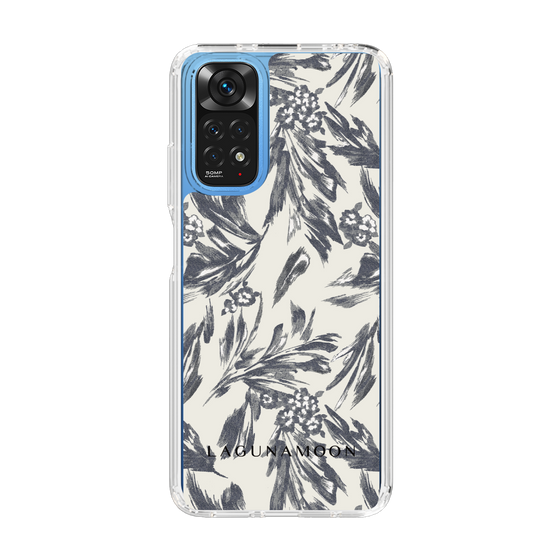 Slim Protection Case［ LAGUNAMOON - BotanicalJacquard - White×Black ］