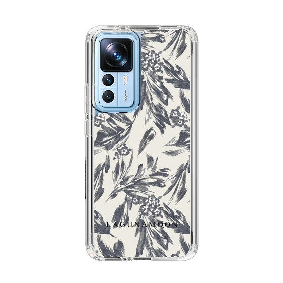 Slim Protection Case［ LAGUNAMOON - BotanicalJacquard - White×Black ］