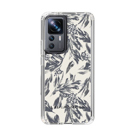 Slim Protection Case［ LAGUNAMOON - BotanicalJacquard - White×Black ］