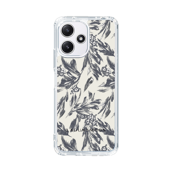 Slim Protection Case［ LAGUNAMOON - BotanicalJacquard - White×Black ］