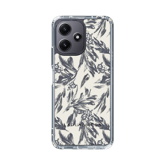 Slim Protection Case［ LAGUNAMOON - BotanicalJacquard - White×Black ］