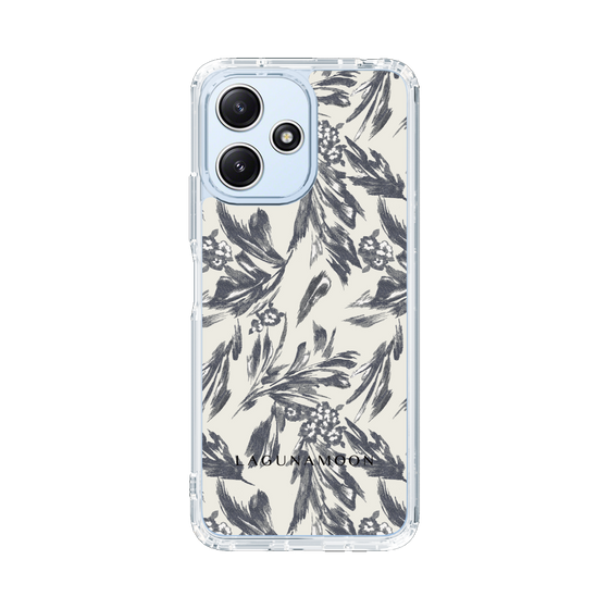 Slim Protection Case［ LAGUNAMOON - BotanicalJacquard - White×Black ］