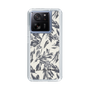 Slim Protection Case［ LAGUNAMOON - BotanicalJacquard - White×Black ］