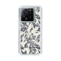 Slim Protection Case［ LAGUNAMOON - BotanicalJacquard - White×Black ］